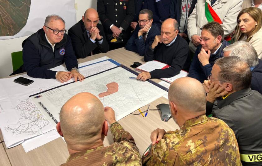 Sopralluogo Schifani a Niscemi