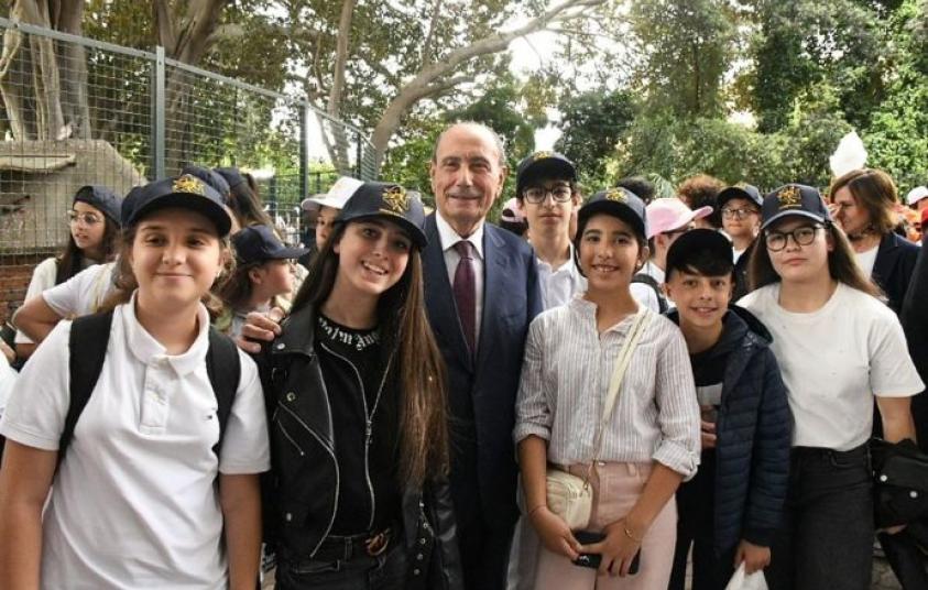 Schifani incontra gli studenti a Villa d'Orléans