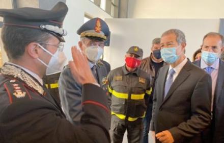 presidente musumeci - inaugurazione hub vaccini a catania