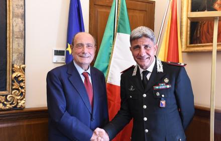 schifani e ufficiale dei carabinieri
