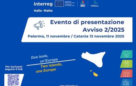 locandina eventi  11 e 13 novembre Interreg Italia-Malta