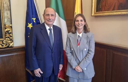 Il presidente Schifani e Annalisa Tardino