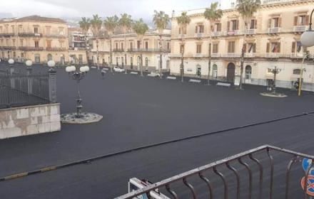 Cenere dell'Etna in città
