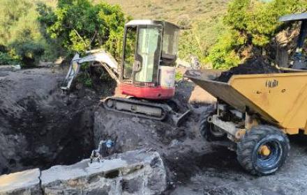 Lavori a Stromboli dopo l'alluvione