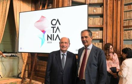 Schifani e Trantino Candidatura Catania Capitale cultura