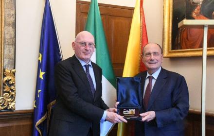 Presidente Schifani e commissario Gambacurta