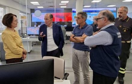 Schifani, Di Trapani, Cocina in sala operativa unificata