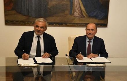 Schifani e Curcio firma Protocollo d'intesa per Regionali in Procura di Catania
